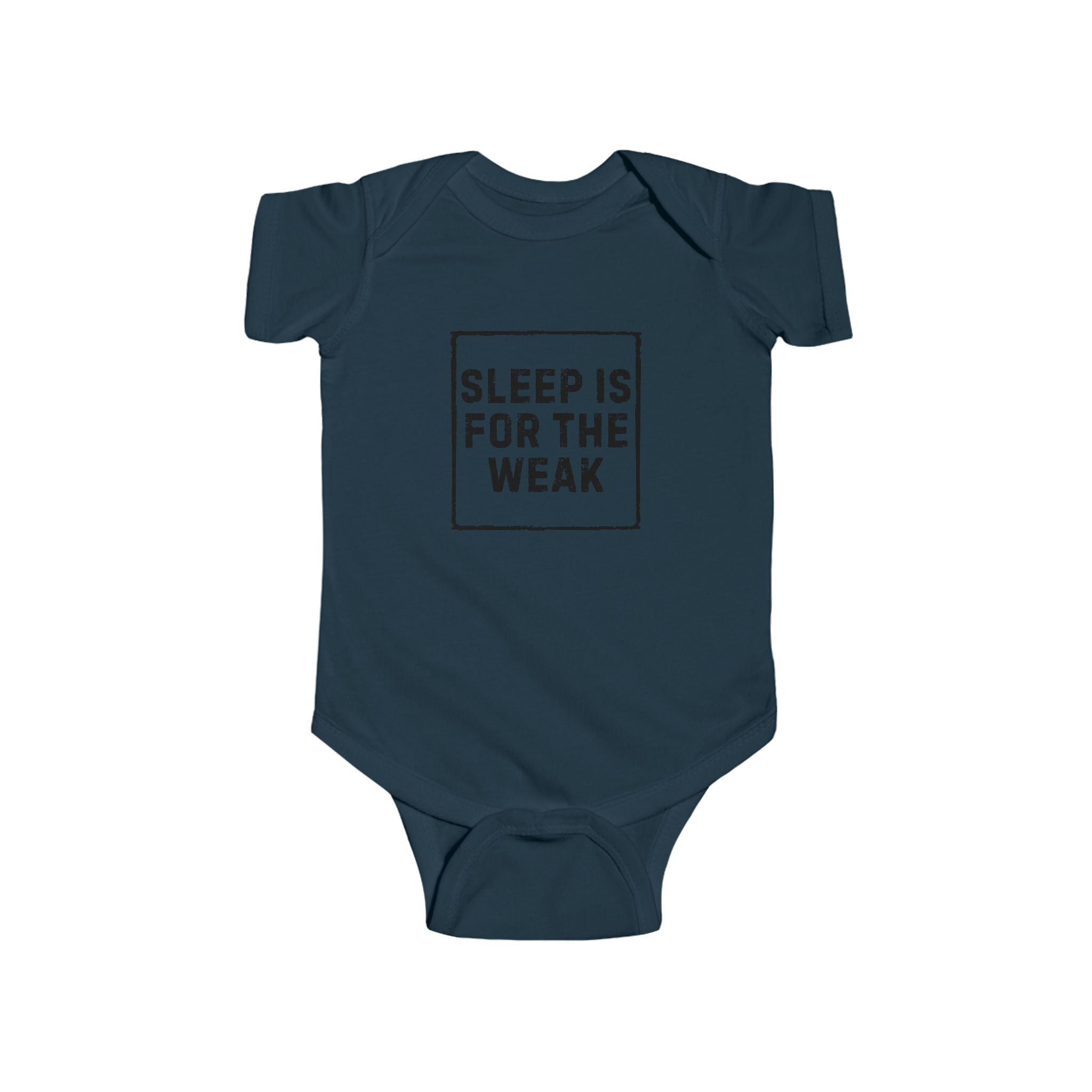 Baby Bodysuit | 'Sleep Is For The Weak' in Black Script Infant Onesie