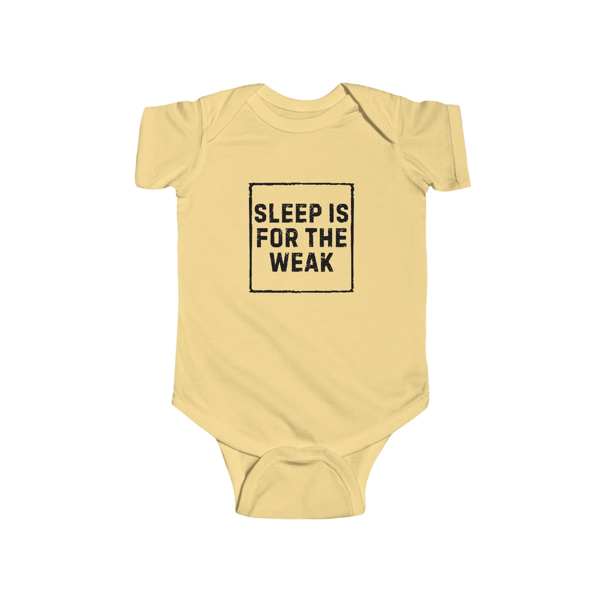 Baby Bodysuit | 'Sleep Is For The Weak' in Black Script Infant Onesie