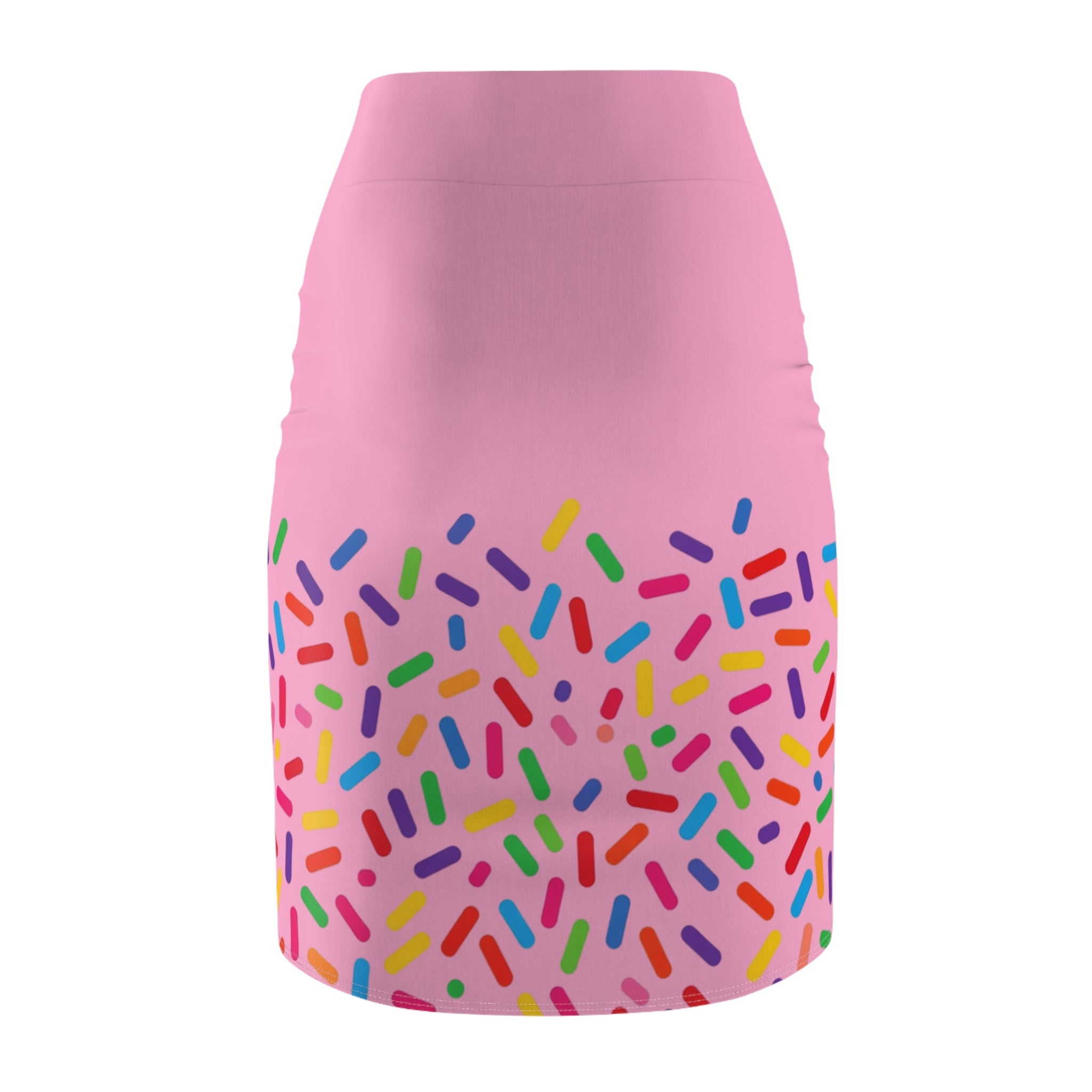 Women's Pencil Skirt | Pink Sprinkle Inspired Midi