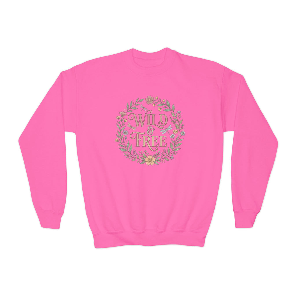 "Wild & Free" Floral Crewneck Sweatshirt