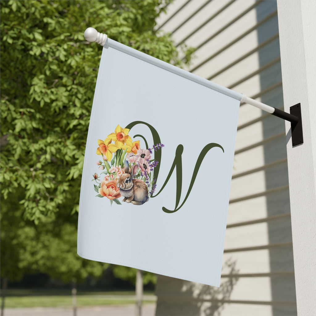Home & Garden Banner | 'W' Monogram Spring Garden Flag