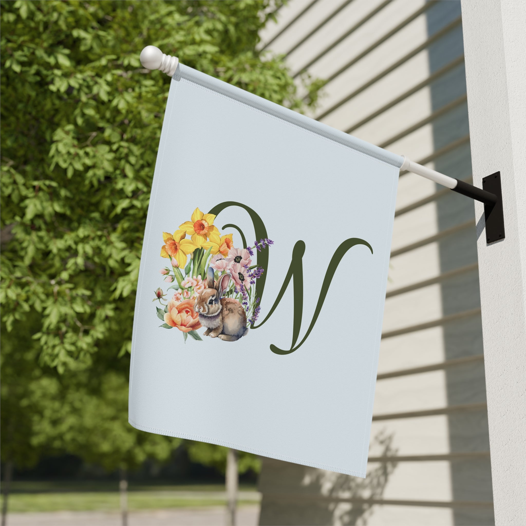 Home & Garden Banner | 'W' Monogram Spring Garden Flag