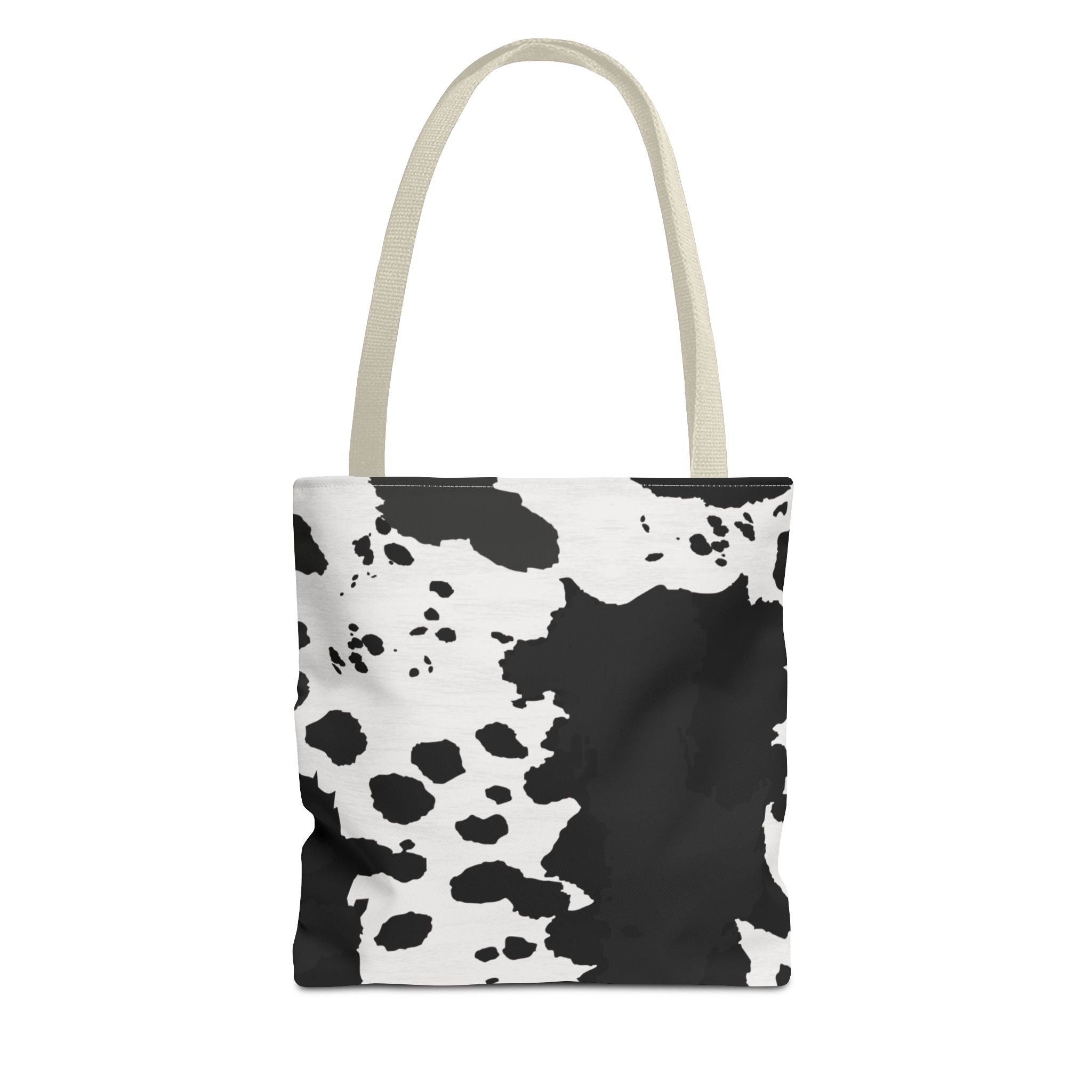 Tote Bag | Black & White Cow Print Patterned Shoulder Tote