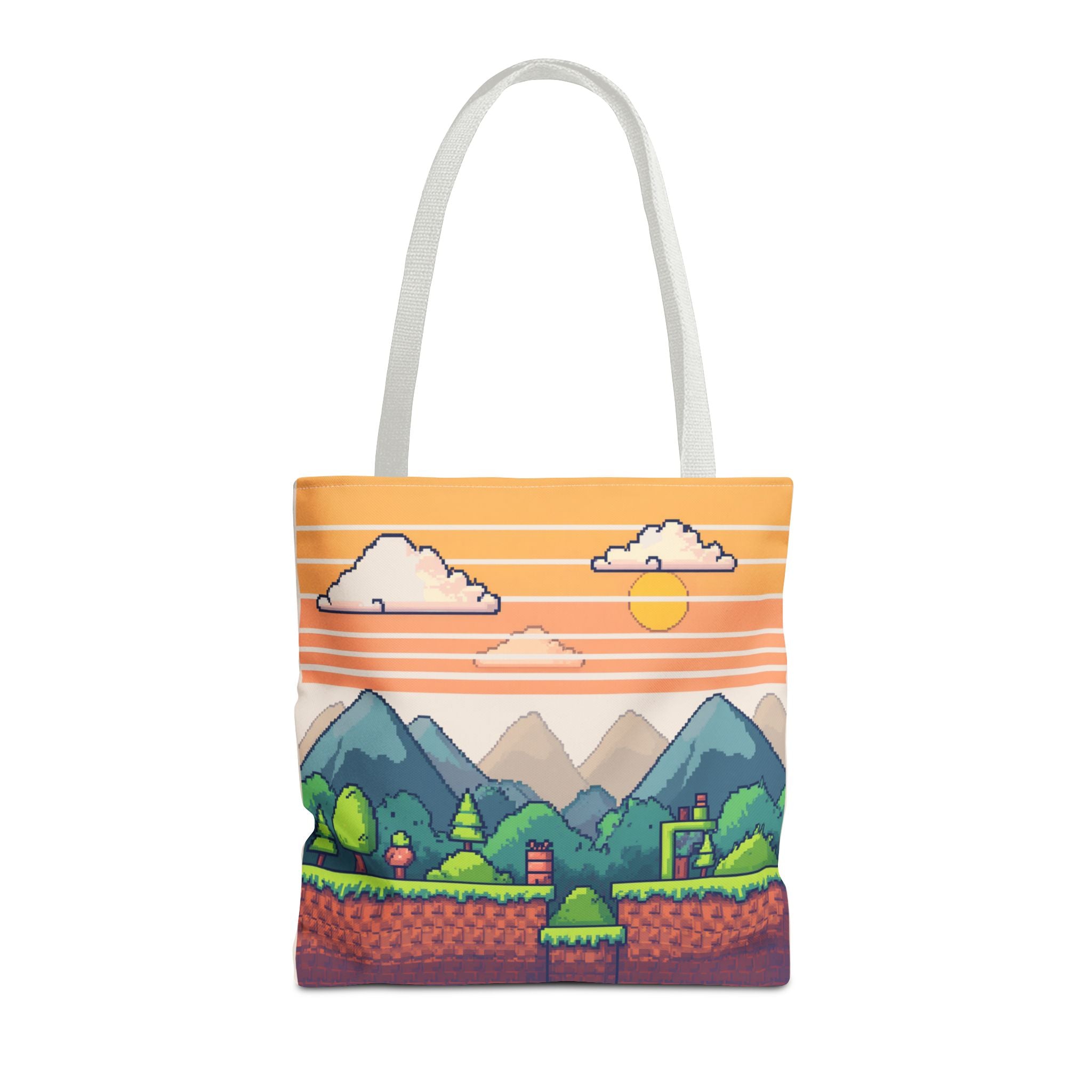 Tote Bag | Pixel Sunset Mountain Gamer Tote