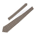 Necktie | Classic Black & Cream Houndstooth Patterned Tie for Formal Wear