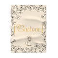 Baby Blanket | Custom Name Floral Mouse Soft Motif Fleece Blanket