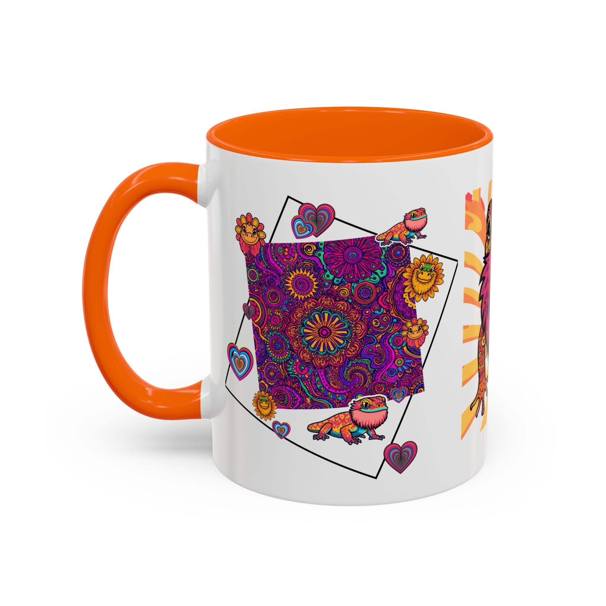 Coffee Mug | Psychedelic Lizards Accent Ceramic Mug