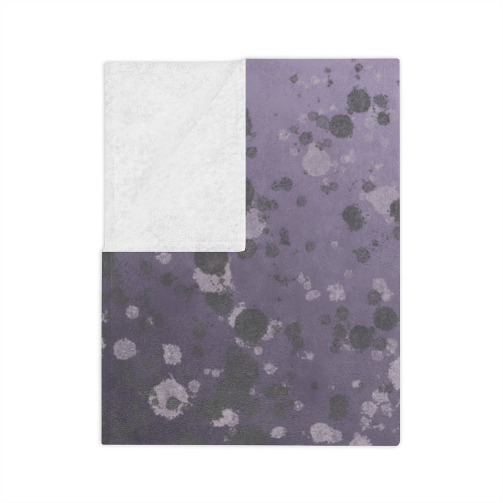Soft Lavender Splatter Microfiber Throw