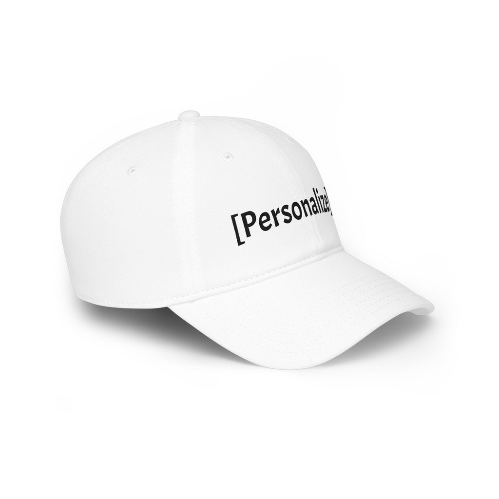 Hat | Personalized Text Embroidered Low Profile Baseball Cap