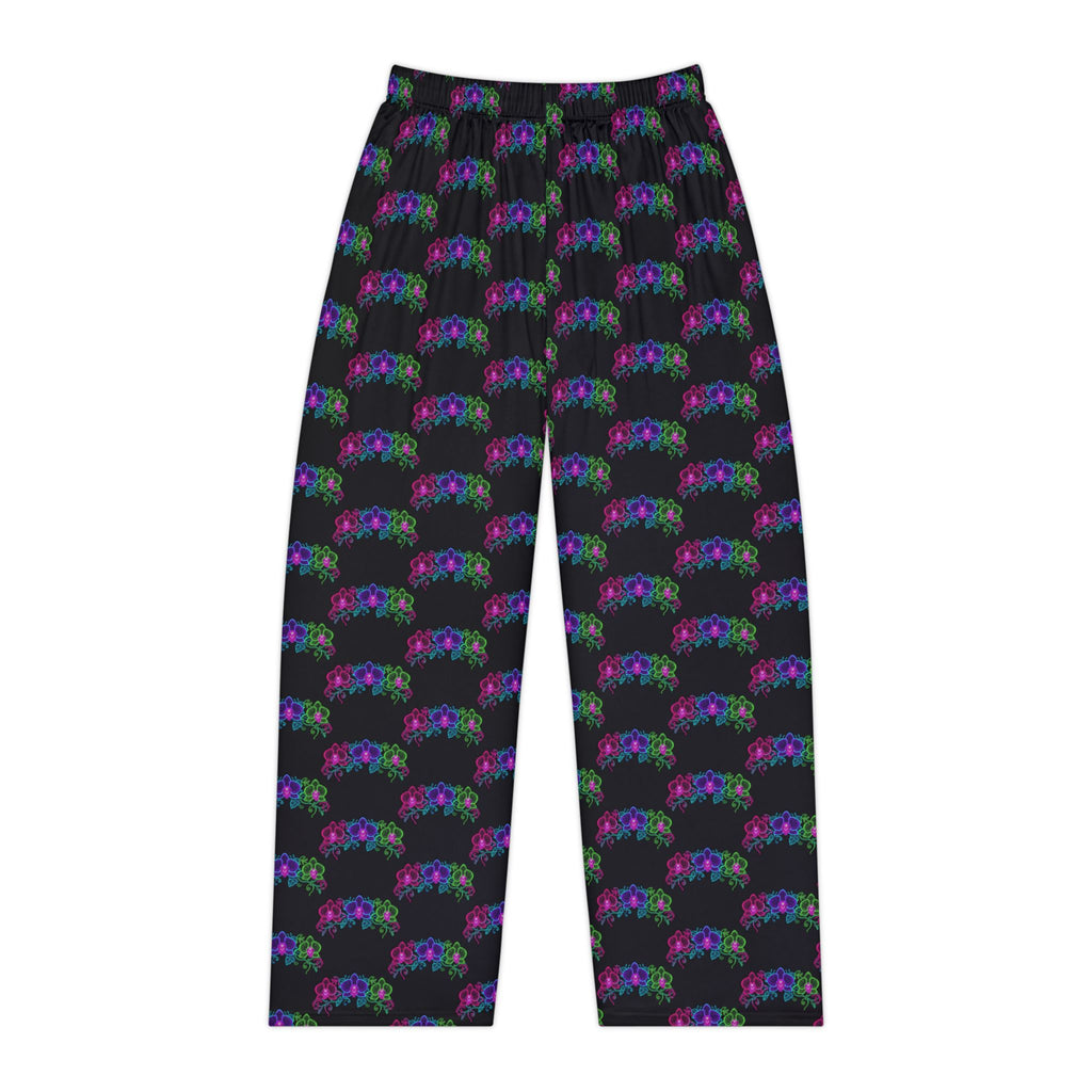 Pajama Pants | All-Over Neon Orchid Floral Pattern Women's Pajamas