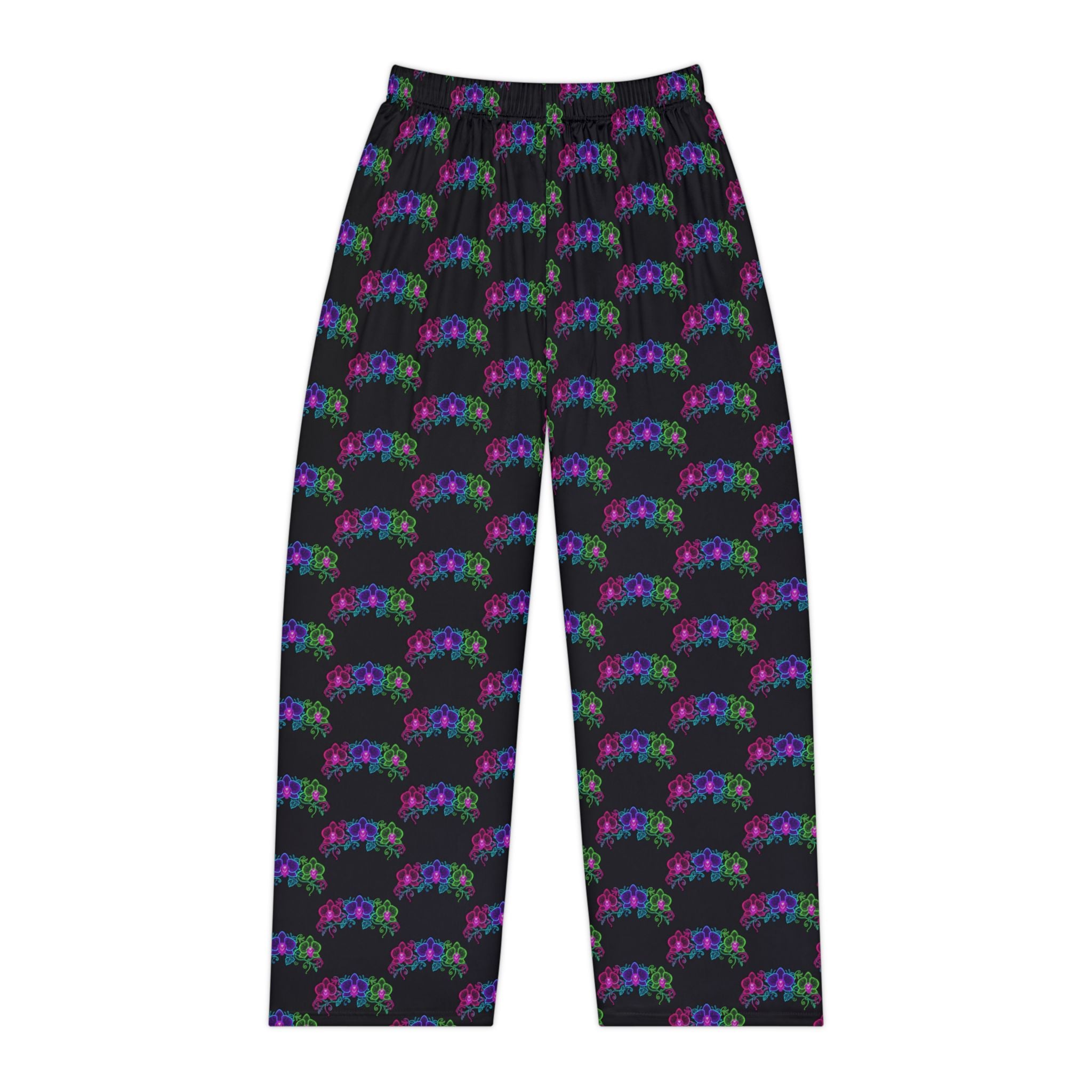 Pajama Pants | All-Over Neon Orchid Floral Pattern Women's Pajamas