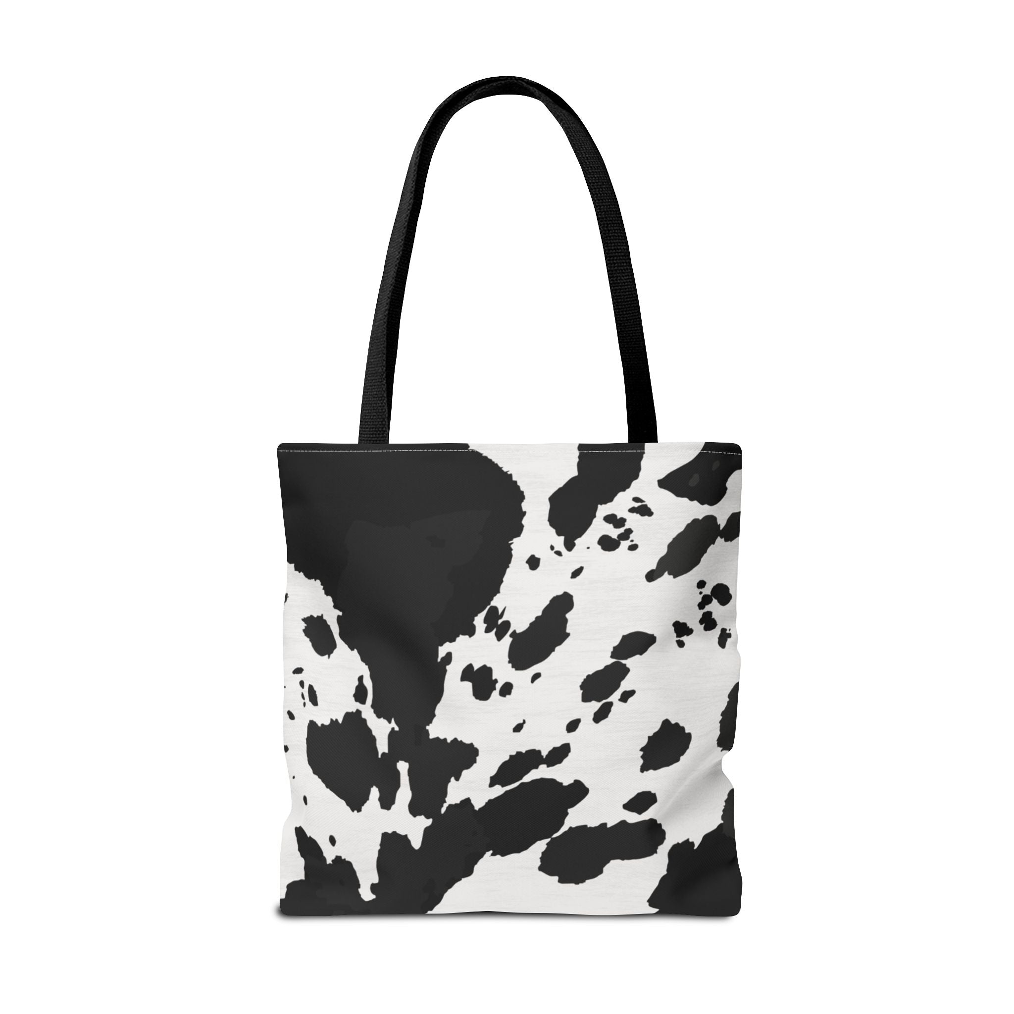 Tote Bag | Black & White Cow Print Patterned Shoulder Tote