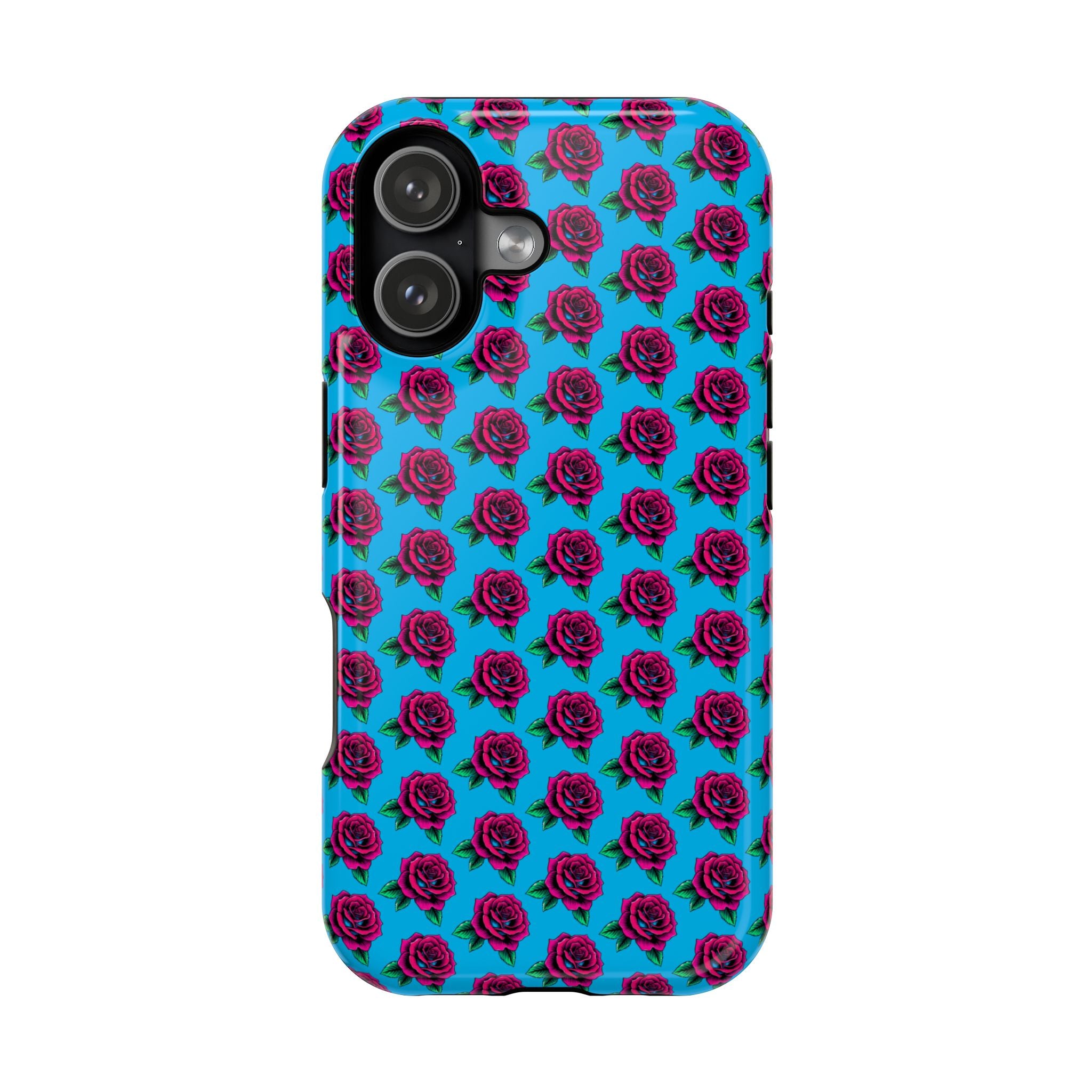 Phone Cases | Bright Rose Pattern Magnetic Impact-Resistant Case