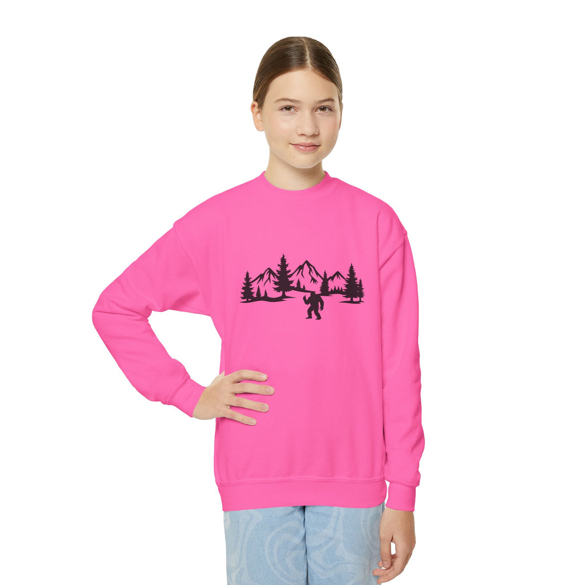 Thumbs Up Bigfoot Youth Sweatshirt