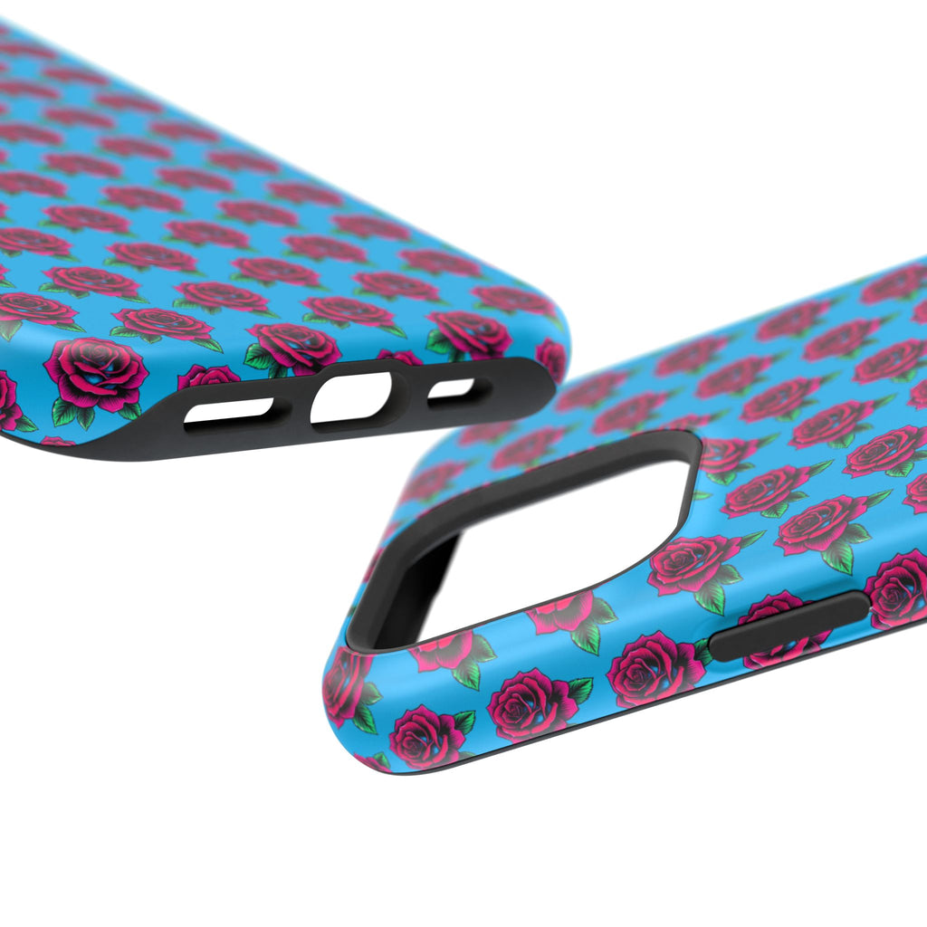 Phone Cases | Bright Rose Pattern Magnetic Impact-Resistant Case