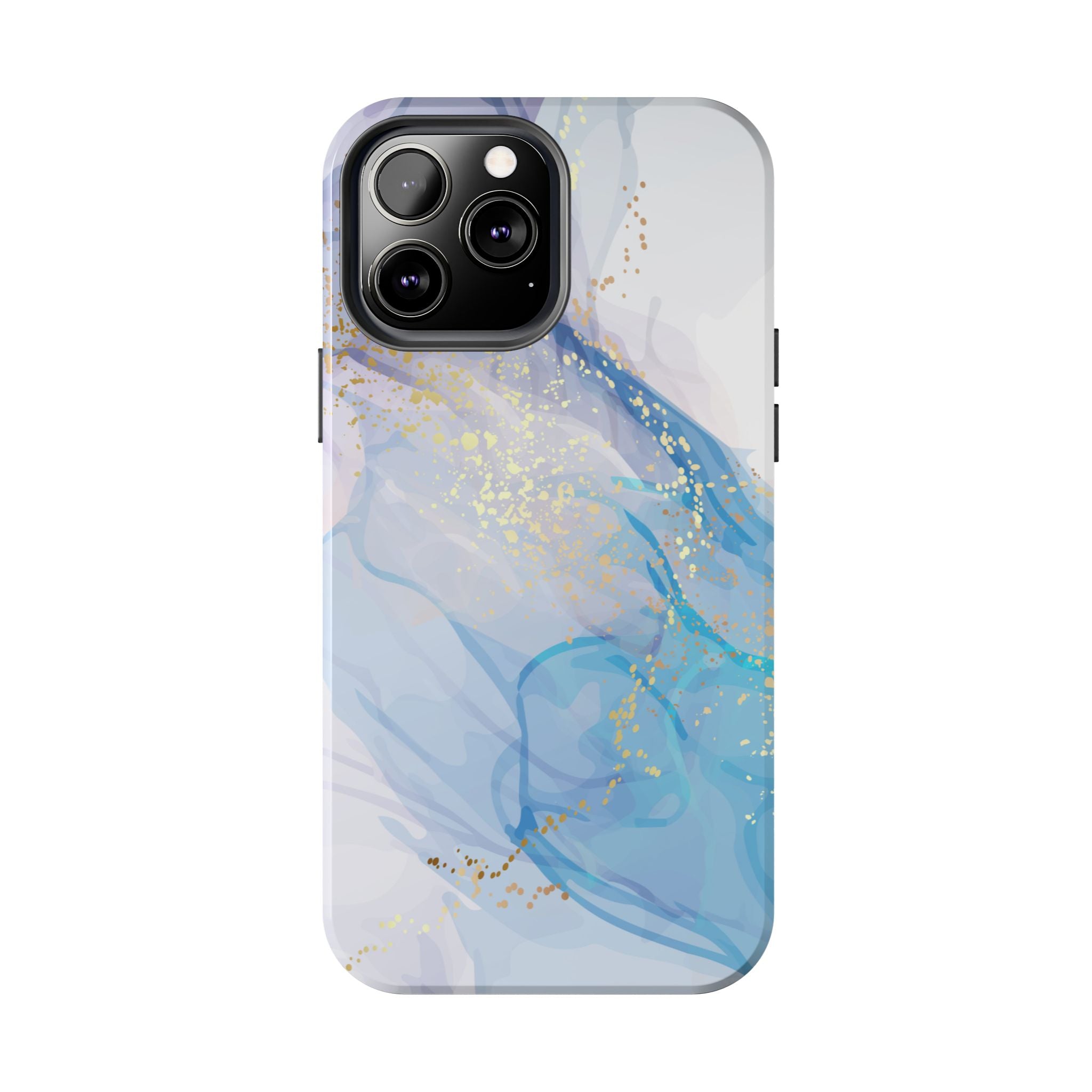 Phone Case | Gold Fleck Blue Marble Tough Protective Phone Cover