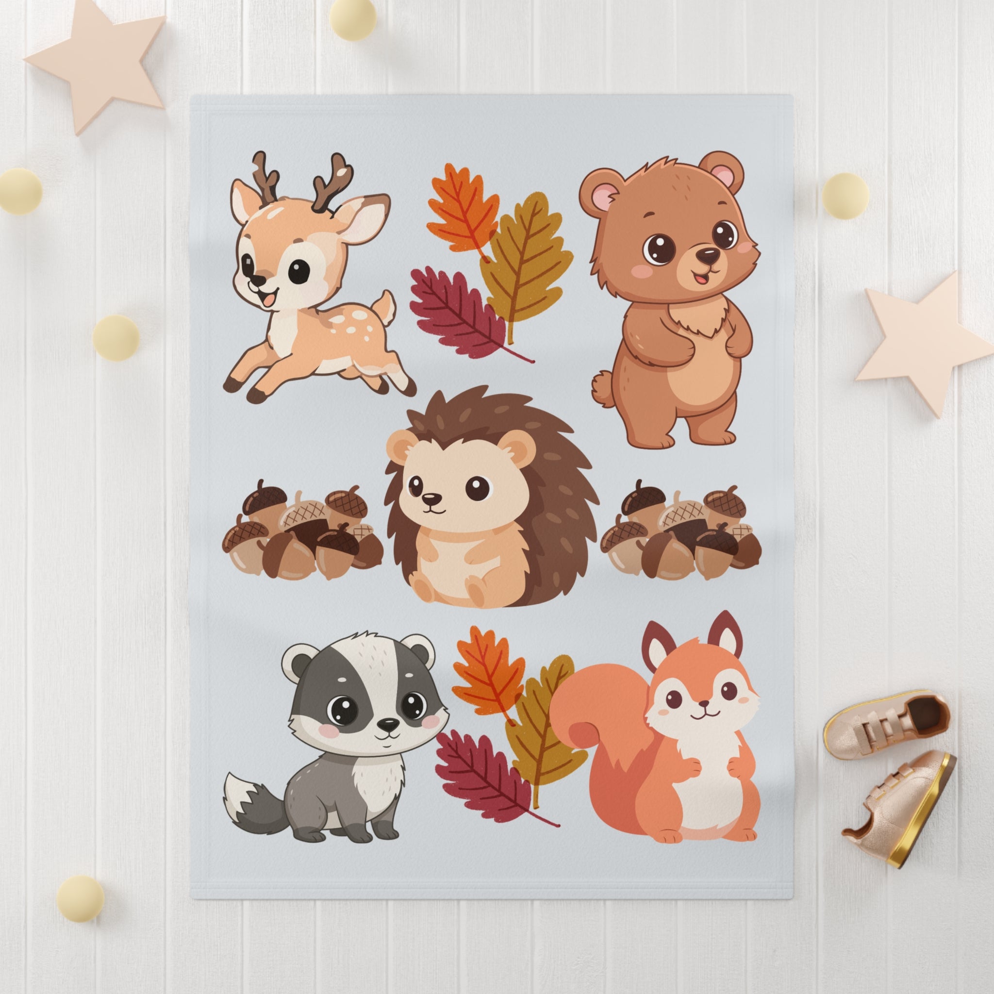 Baby Blanket | Soft Fleece Autumn Forest Friends