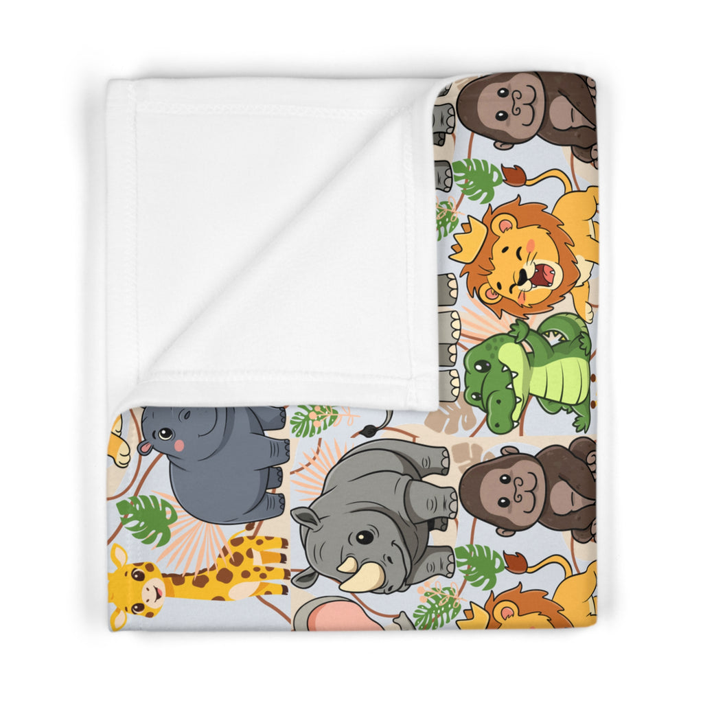 Baby Blanket | Soft Fleece Safari Animal Nursery Throw
