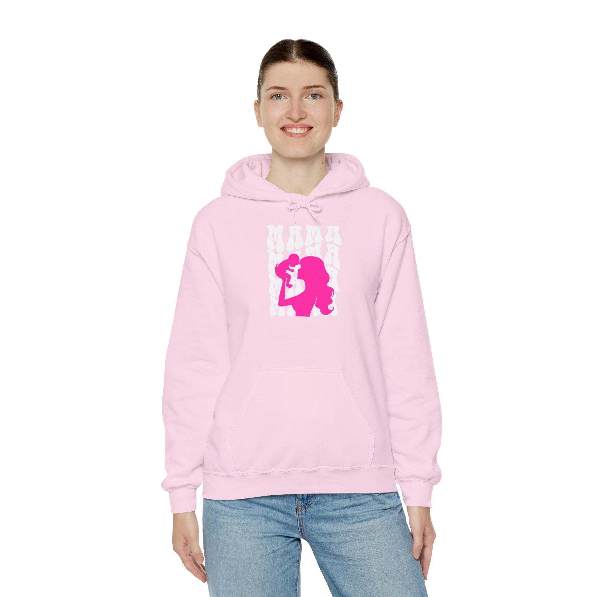 Hoodie | 'Mama' & Silhouette Pink Graphic