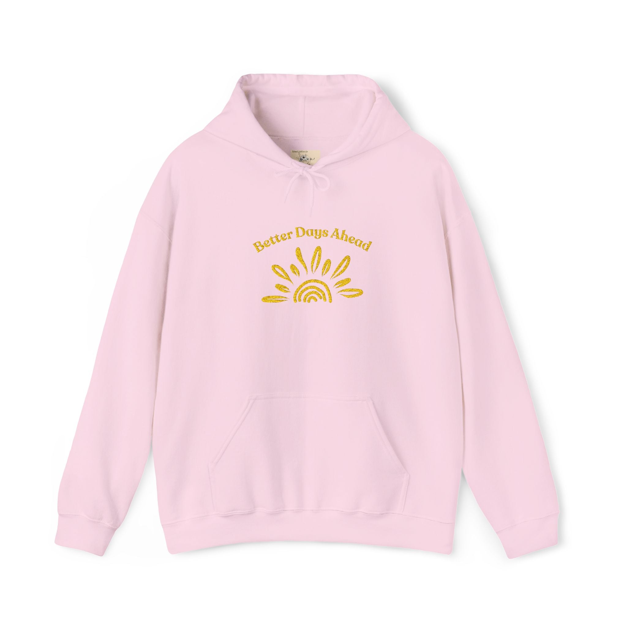 Hoodie | ‘Better Days Ahead’ Above a Sunrise  Embroidered Graphic