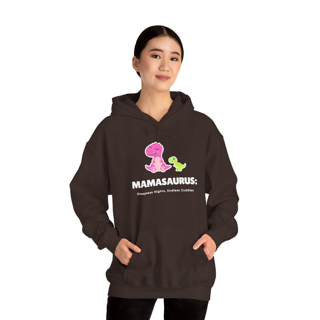 Pink Mama Dino with Baby Hoodie