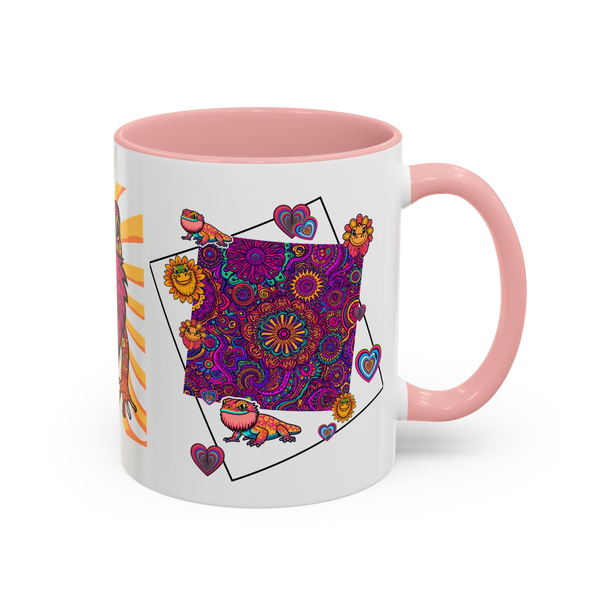 Coffee Mug | Psychedelic Lizards Accent Ceramic Mug