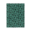 Deep Evergreen Dragons Velveteen Microfiber Throw