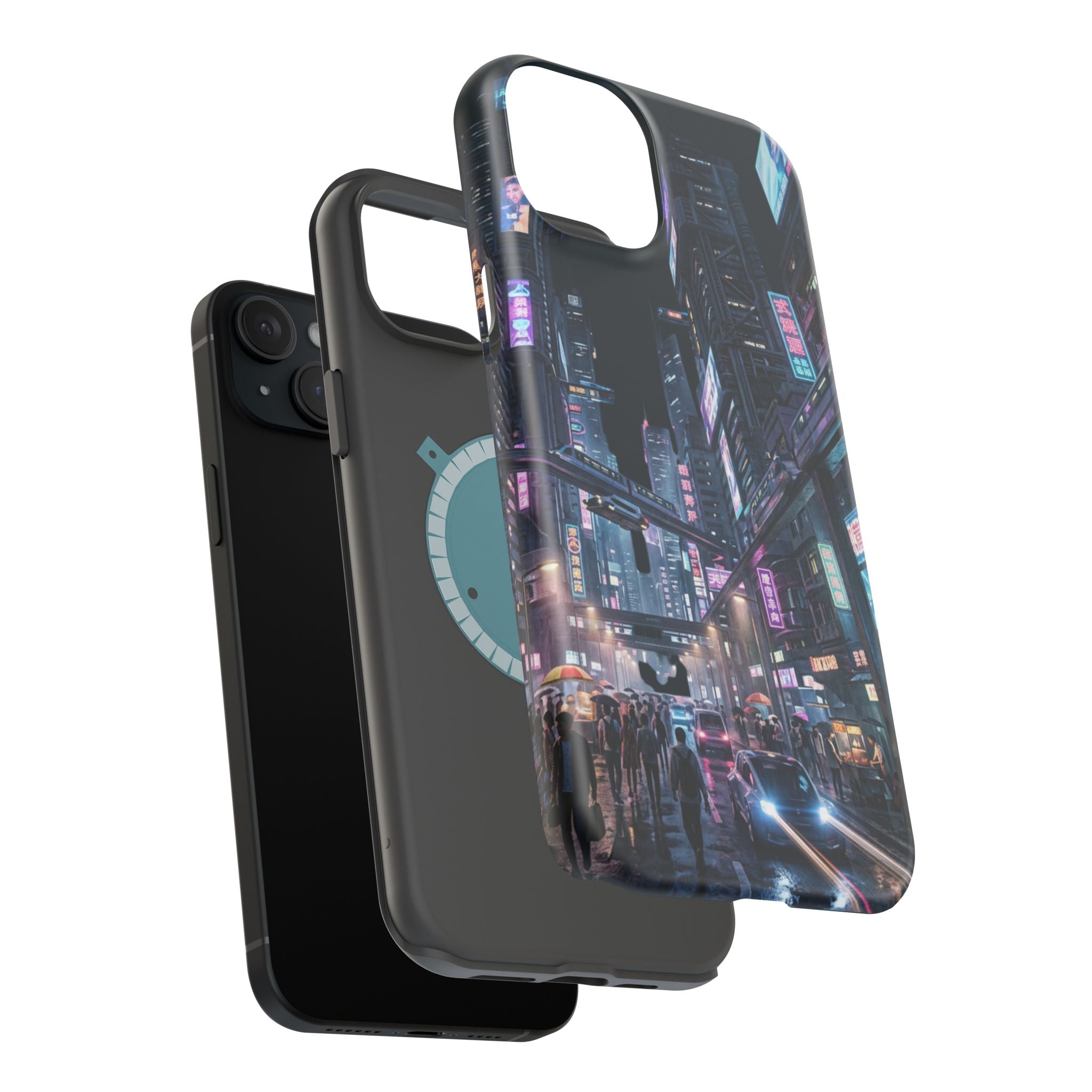 Phone Case | Cyberpunk City Magnetic Impact-Resistant Phone Cover