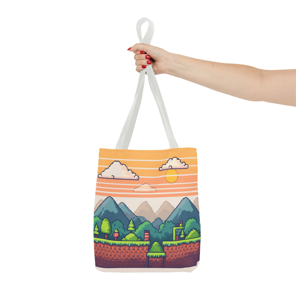 Tote Bag | Pixel Sunset Mountain Gamer Tote