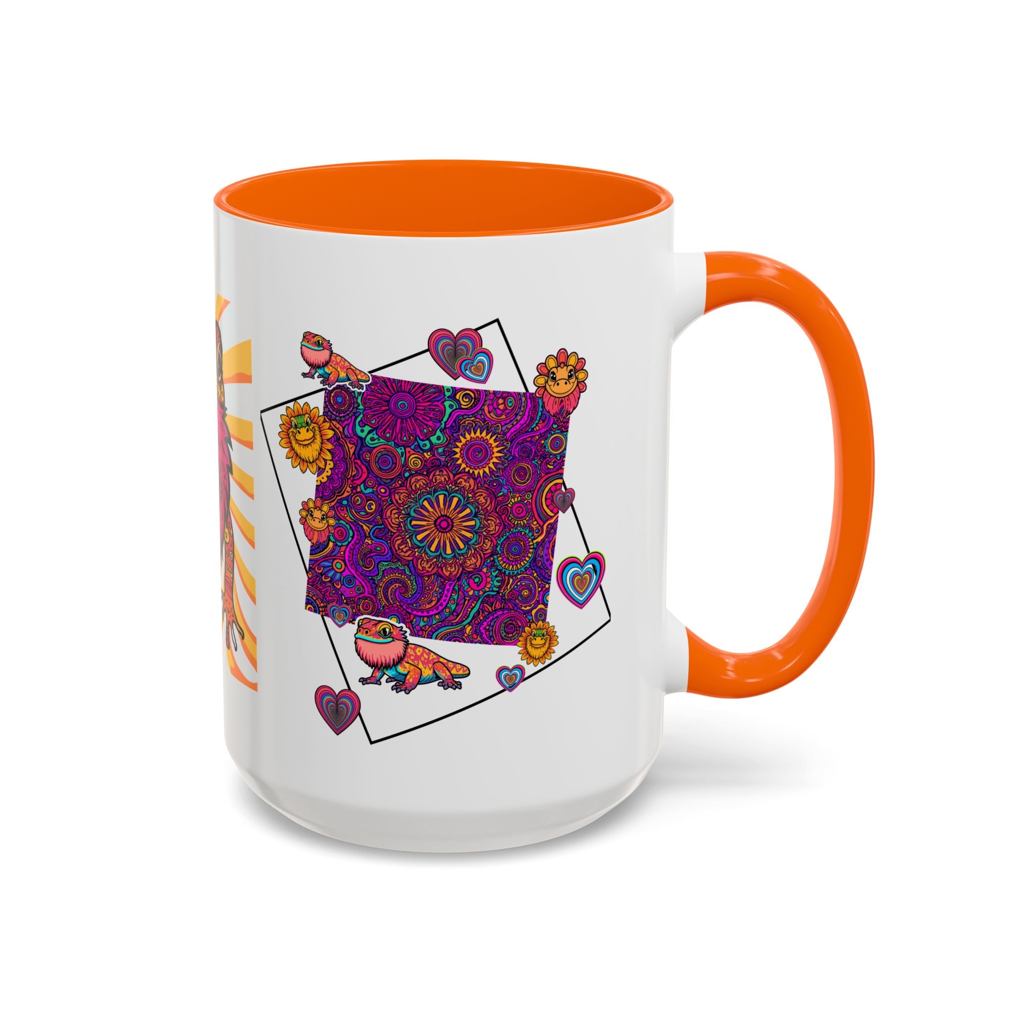 Coffee Mug | Psychedelic Lizards Accent Ceramic Mug