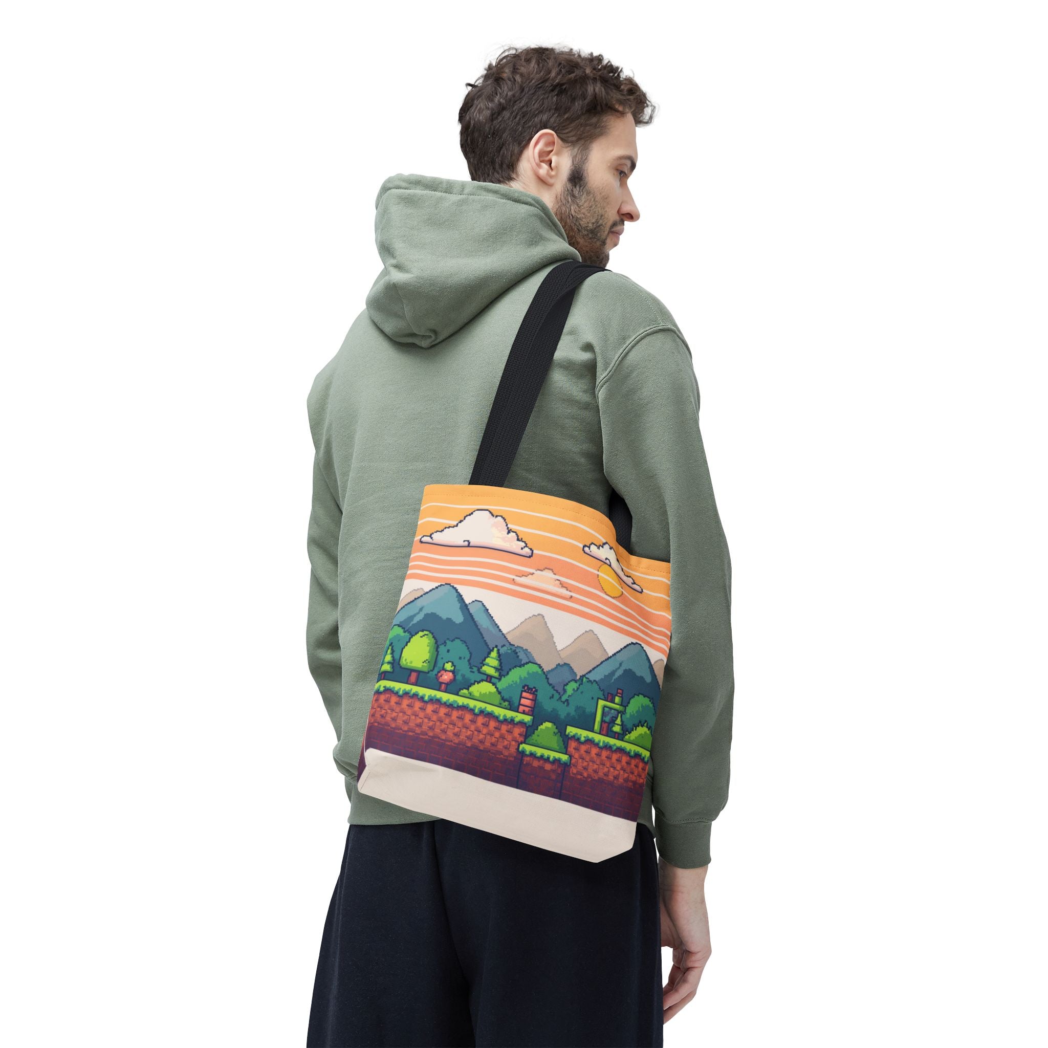 Tote Bag | Pixel Sunset Mountain Gamer Tote