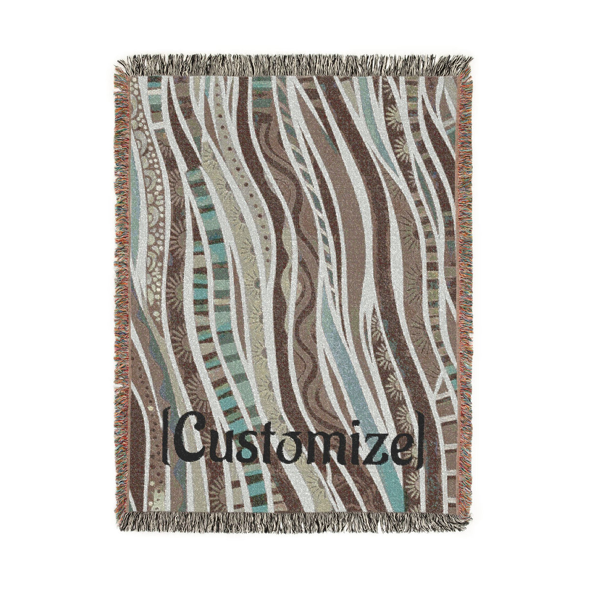 Personalized Boho Woven Throw