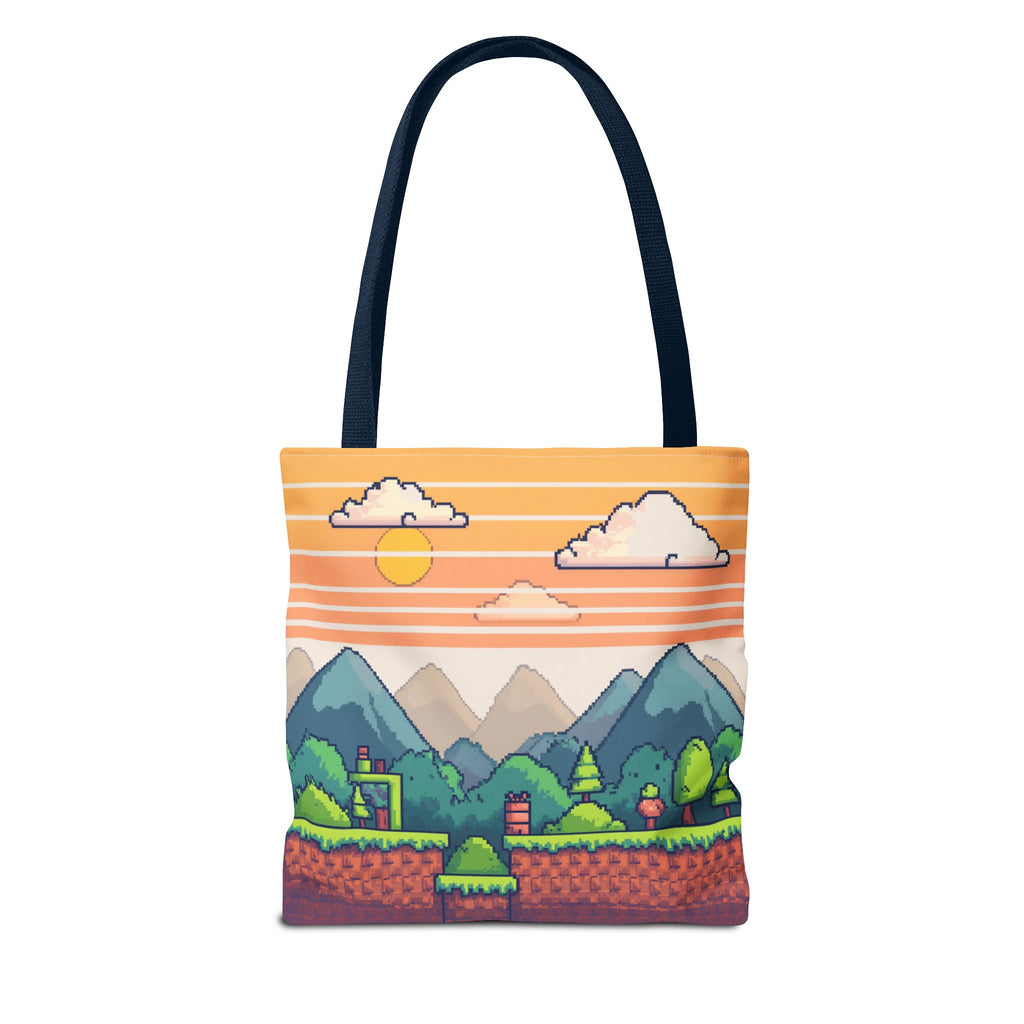 Tote Bag | Pixel Sunset Mountain Gamer Tote