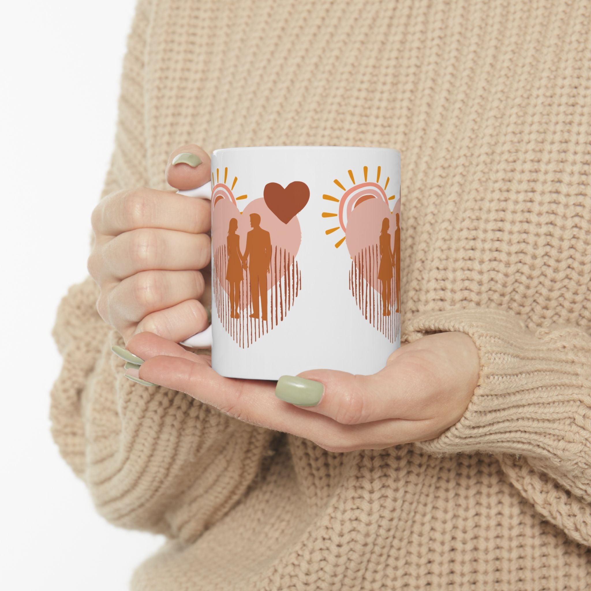 Coffee Mug | Romantic Heart Silhouette Coffee Cup (11oz/15oz)