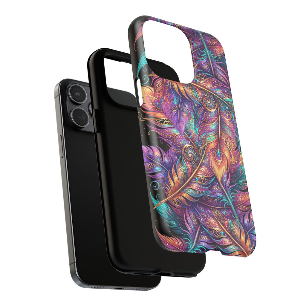 Phone Case | Colorful Feather Art Magnetic Tough Phone Cover
