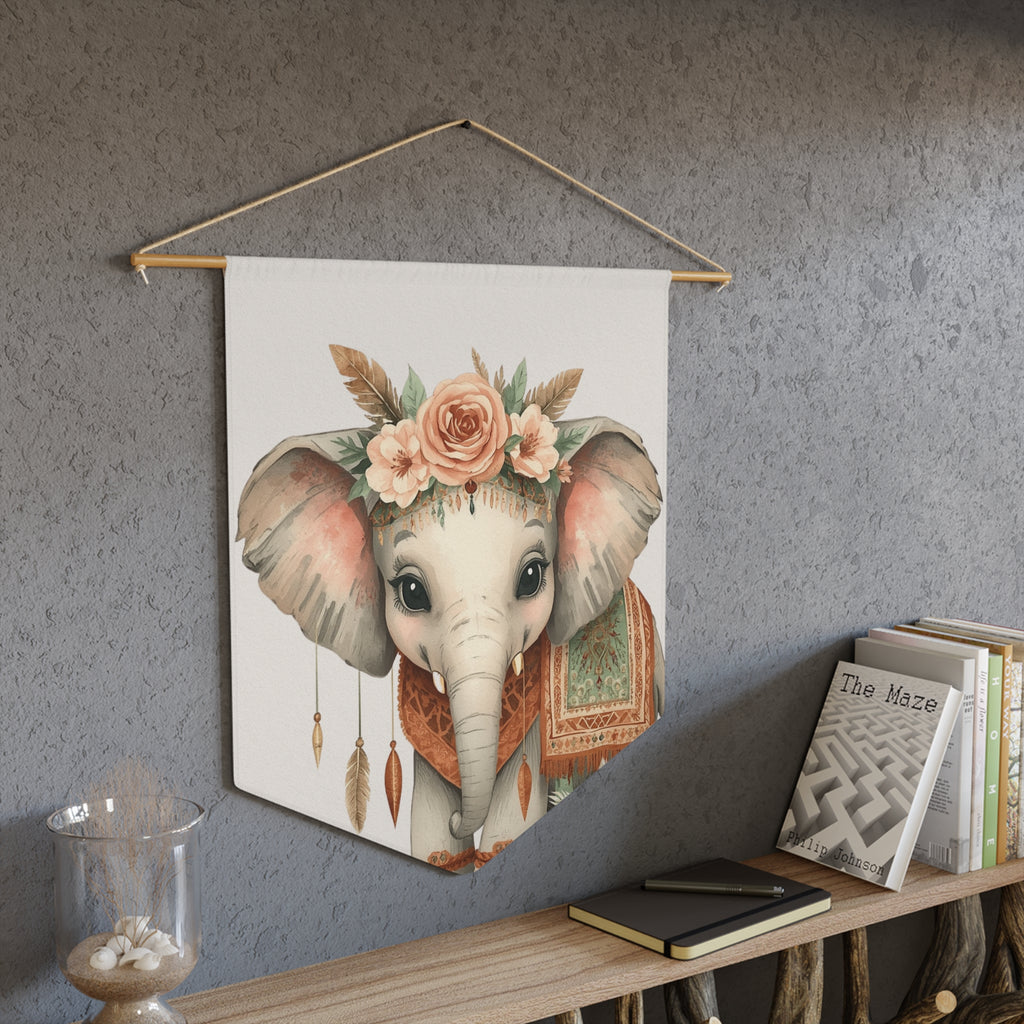 Pennant Banner | Nursery Boho Floral Elephant Decor