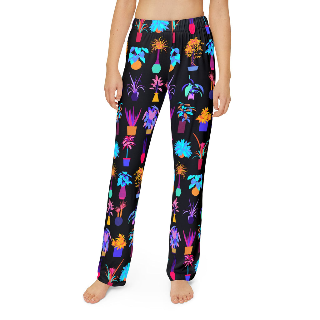 Pajama Pants | Neon Potted Plants Children & Youth Lounge Wear