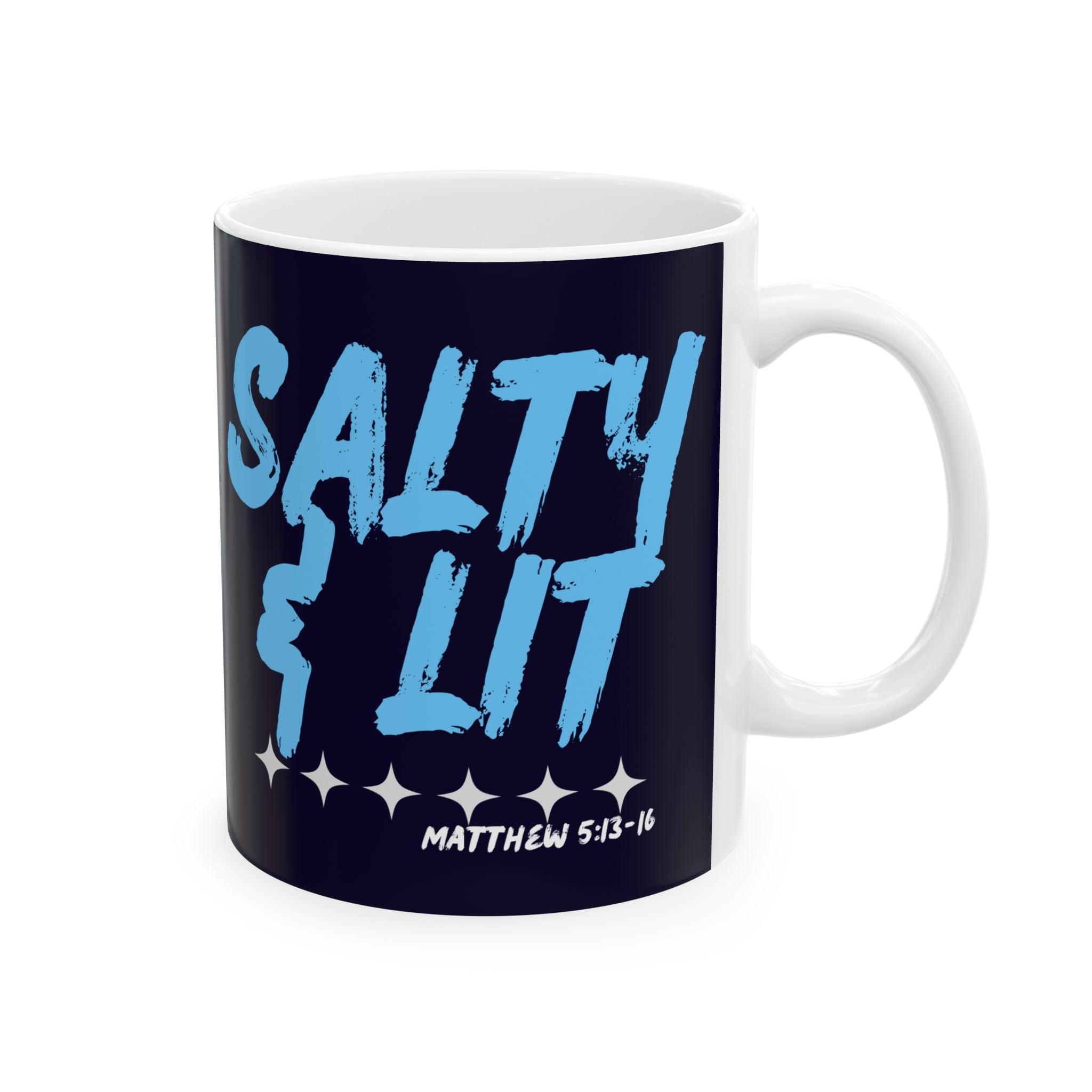 Coffee Mug | 'Salty & Lit' Script Ceramic Cup