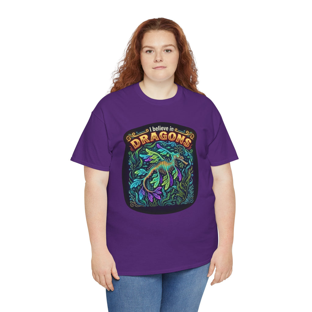 T-Shirt | 'I Believe in Dragons' Colorful Graphic Tee