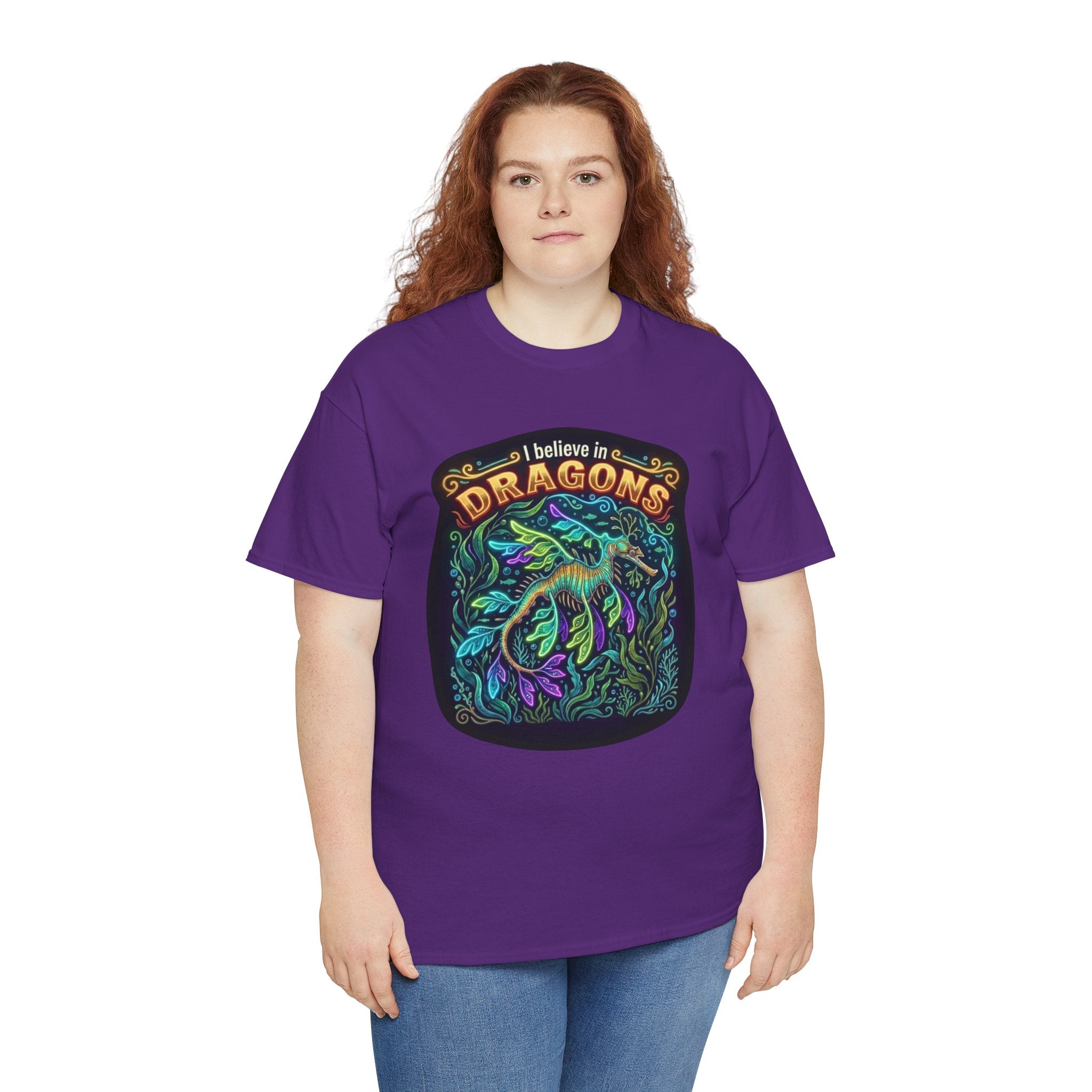 T-Shirt | 'I Believe in Dragons' Colorful Graphic Tee