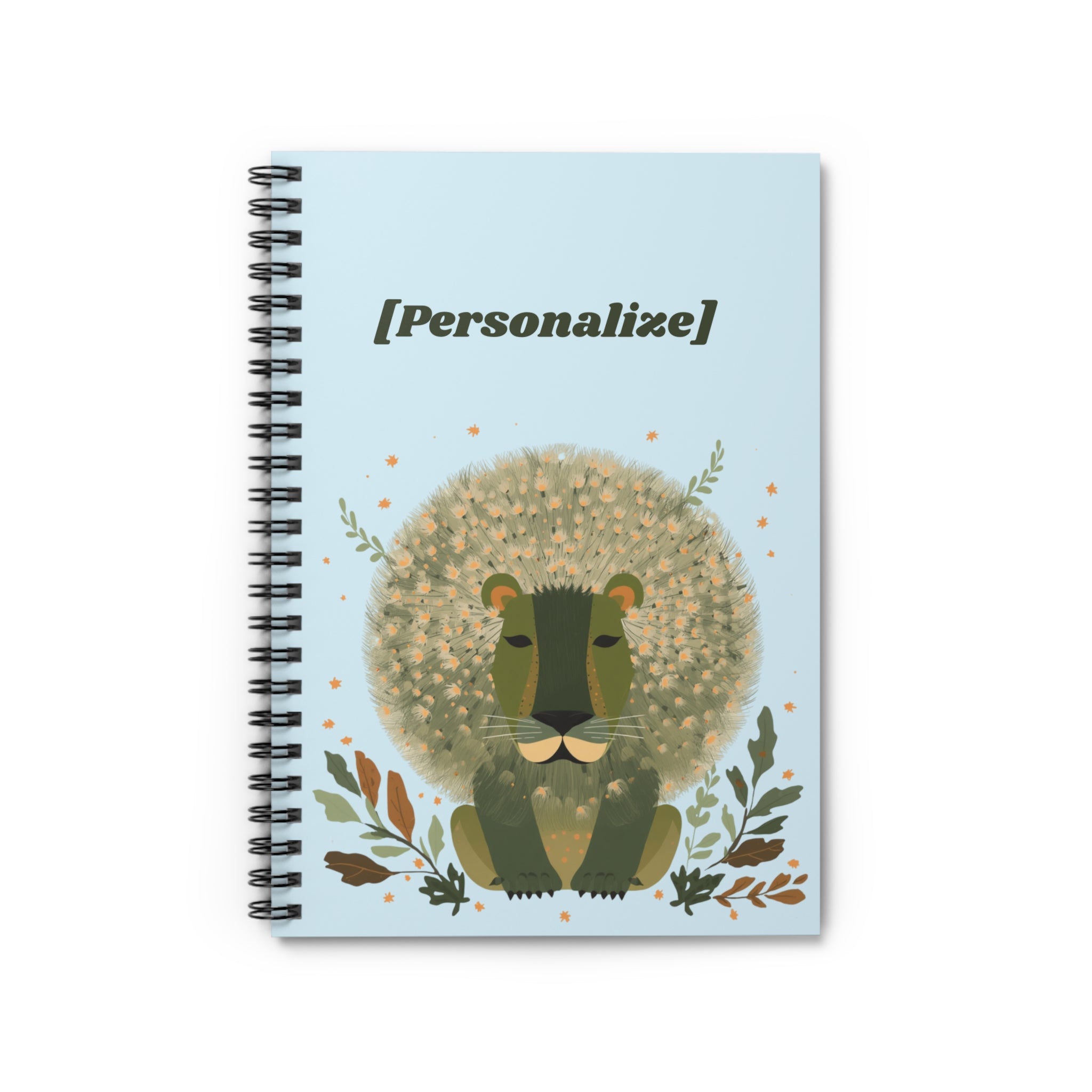 Journal | Customizable Dandelion Mane Lion Spiral Notebook