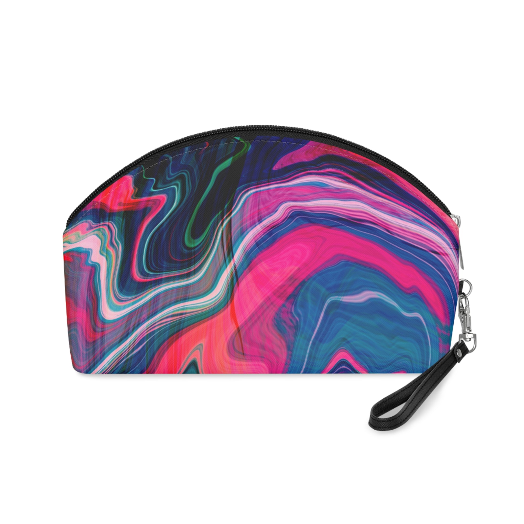 Cosmetic Pouch | Abstract Neon Marble Makeup Bag