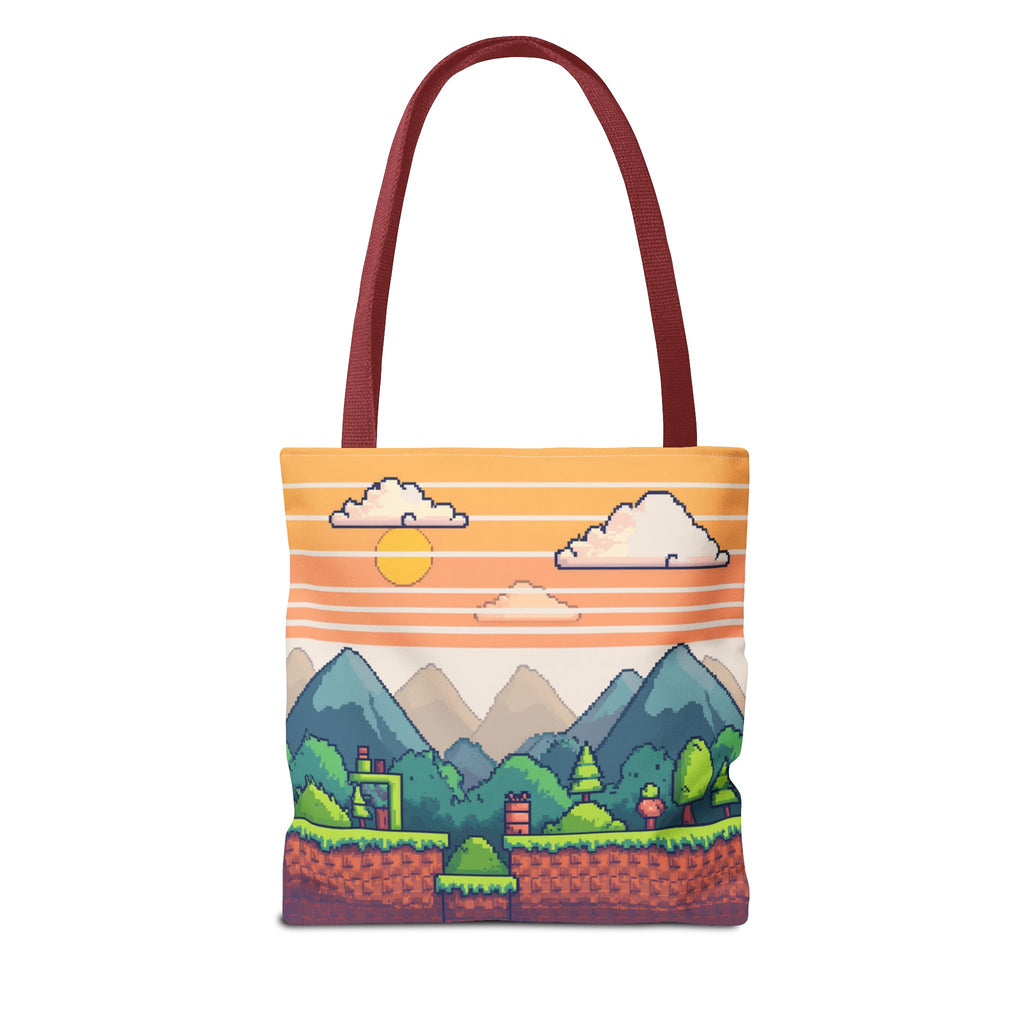 Tote Bag | Pixel Sunset Mountain Gamer Tote