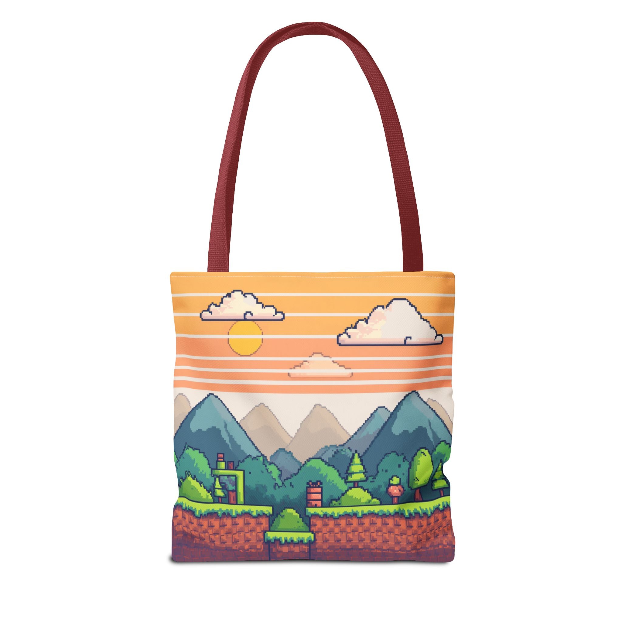 Tote Bag | Pixel Sunset Mountain Gamer Tote