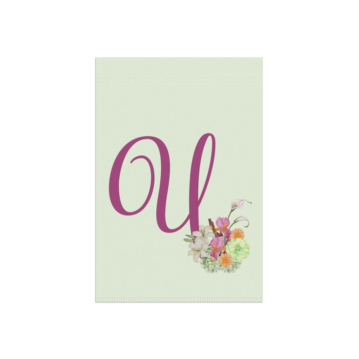 Monogram U Garden Flag