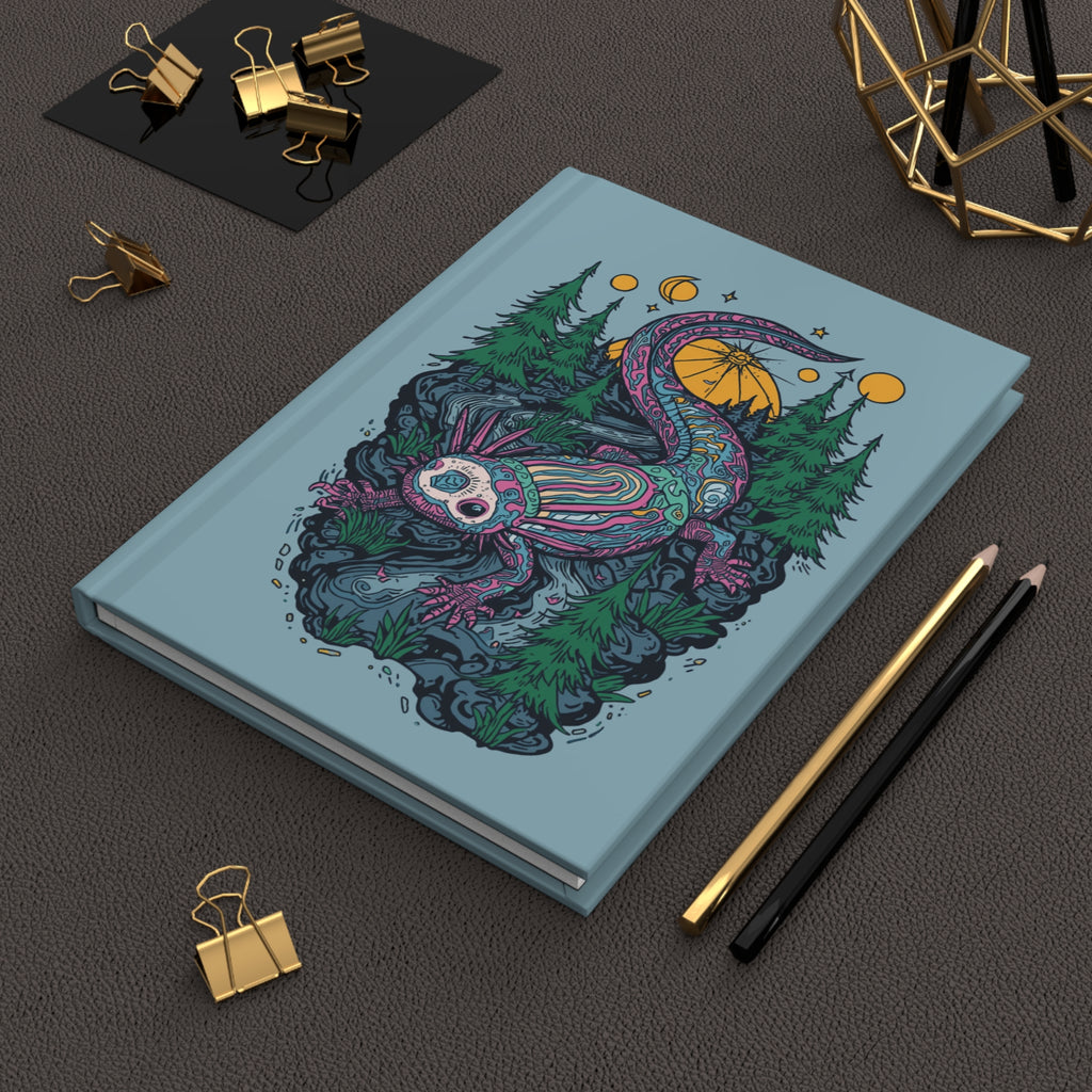 Journal | Psychedelic Axolotl Illustration Hardcover Matte Notebook