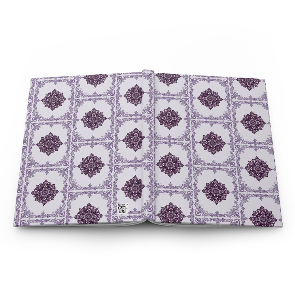 Journal | Decorative Purple Floral Tile Hardcover Notebook