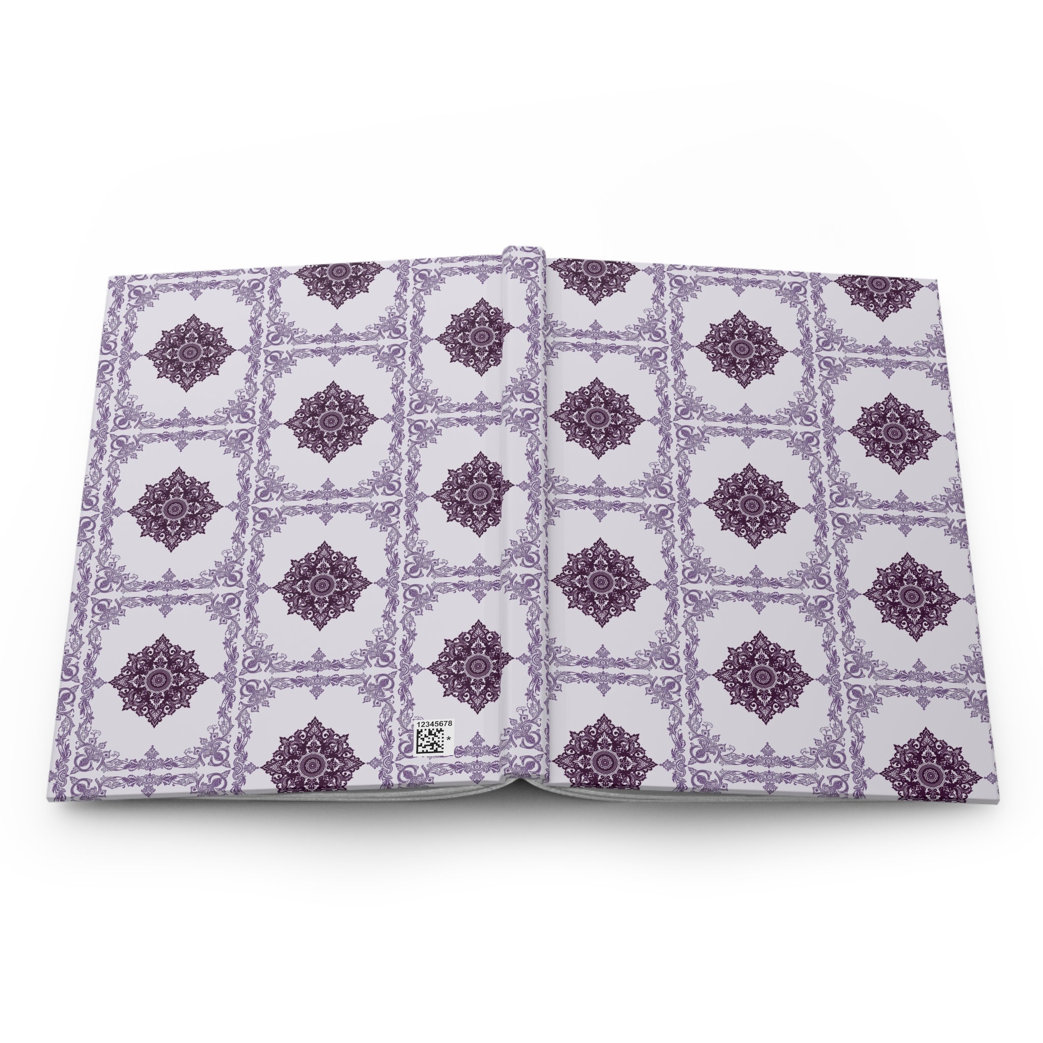 Journal | Decorative Purple Floral Tile Hardcover Notebook