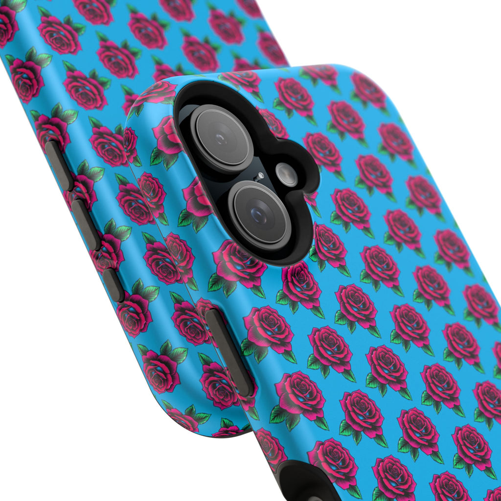 Phone Cases | Bright Rose Pattern Magnetic Impact-Resistant Case