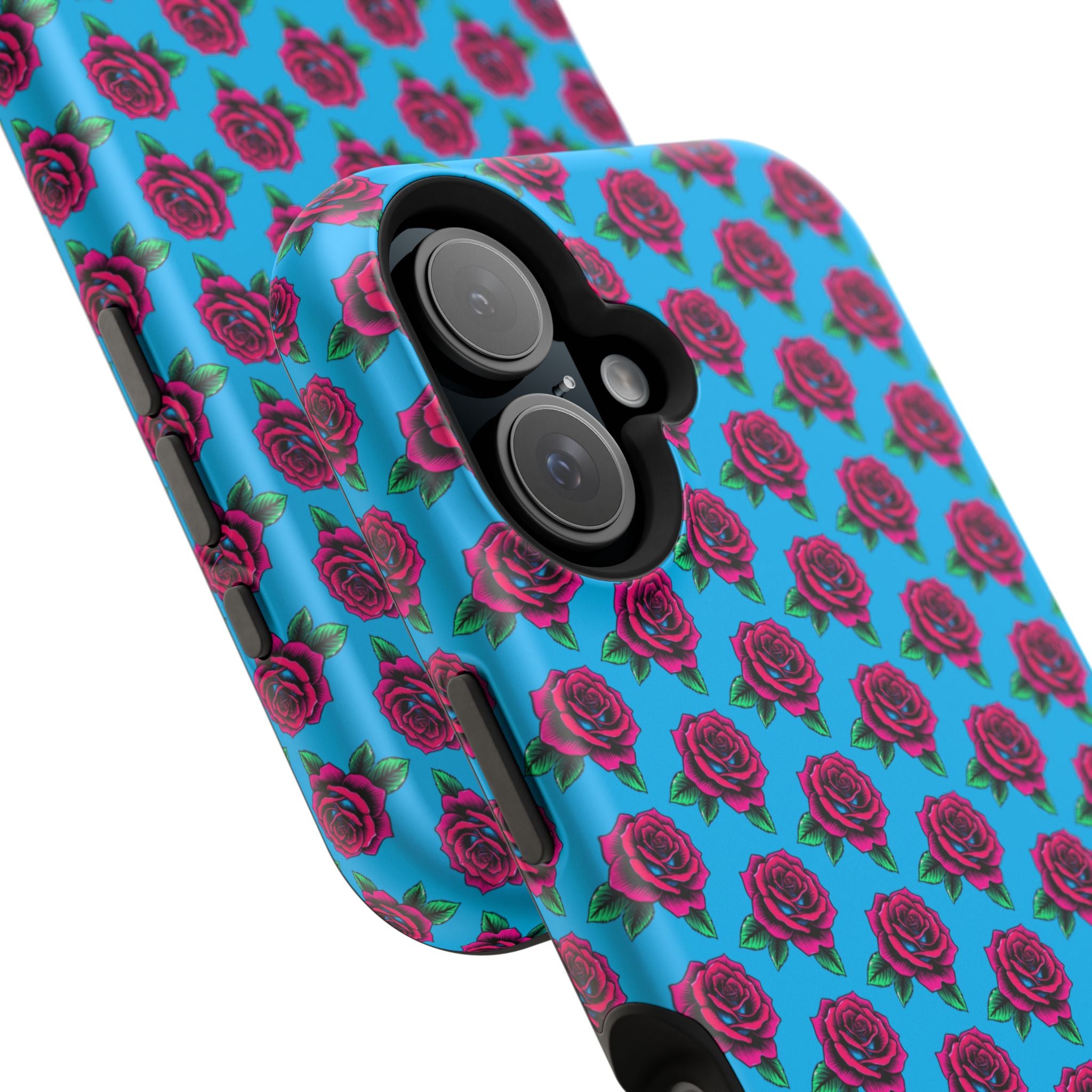 Phone Cases | Bright Rose Pattern Magnetic Impact-Resistant Case